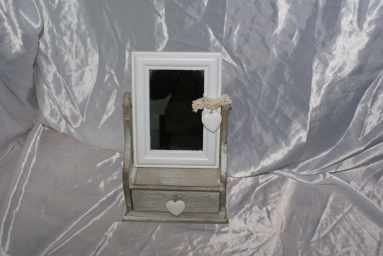 Portagioie in legno con specchio
